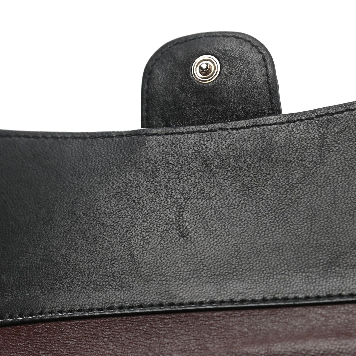 Lambskin Quilted Large Flap Wallet Black