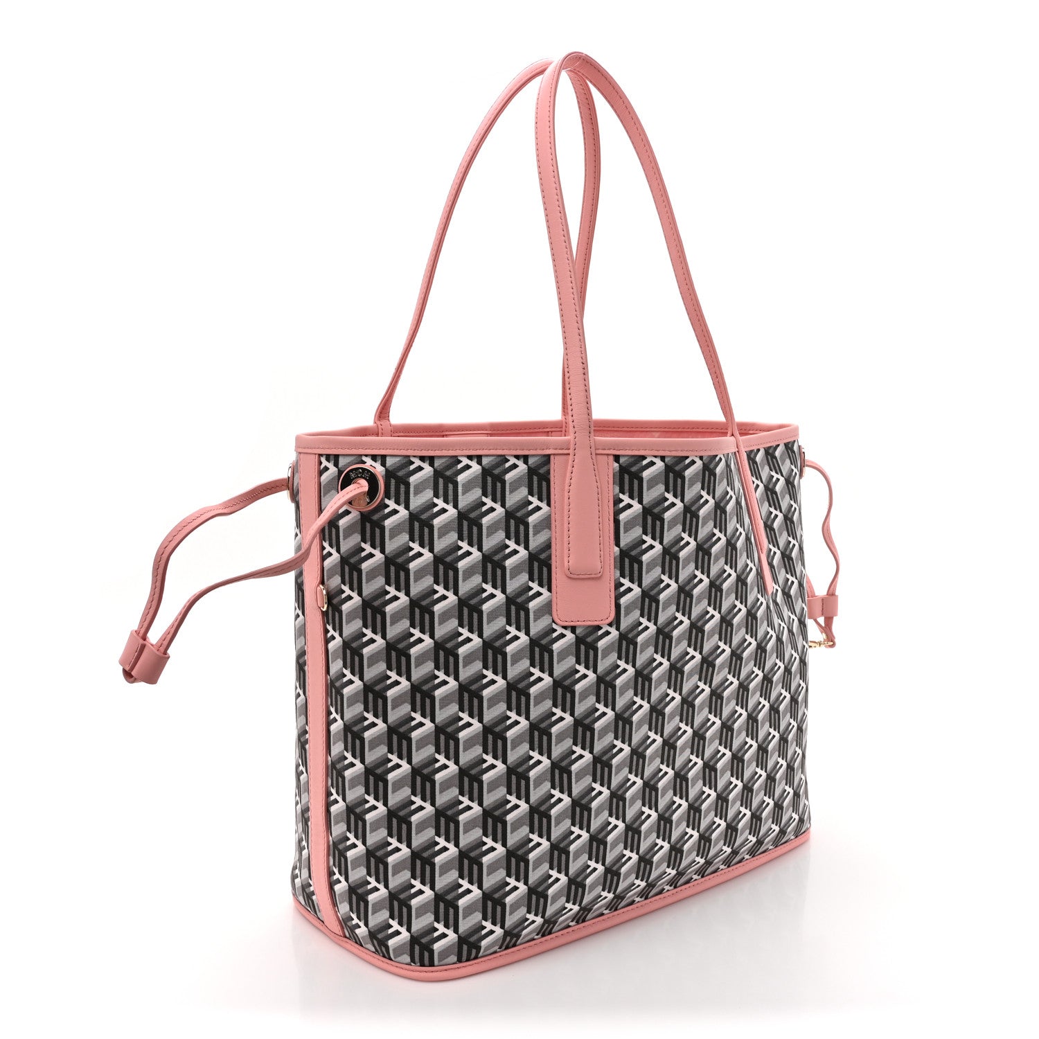 MCM Visetos Medium Liz Reversible Shopper Tote Blossom Pink 6 of 18
