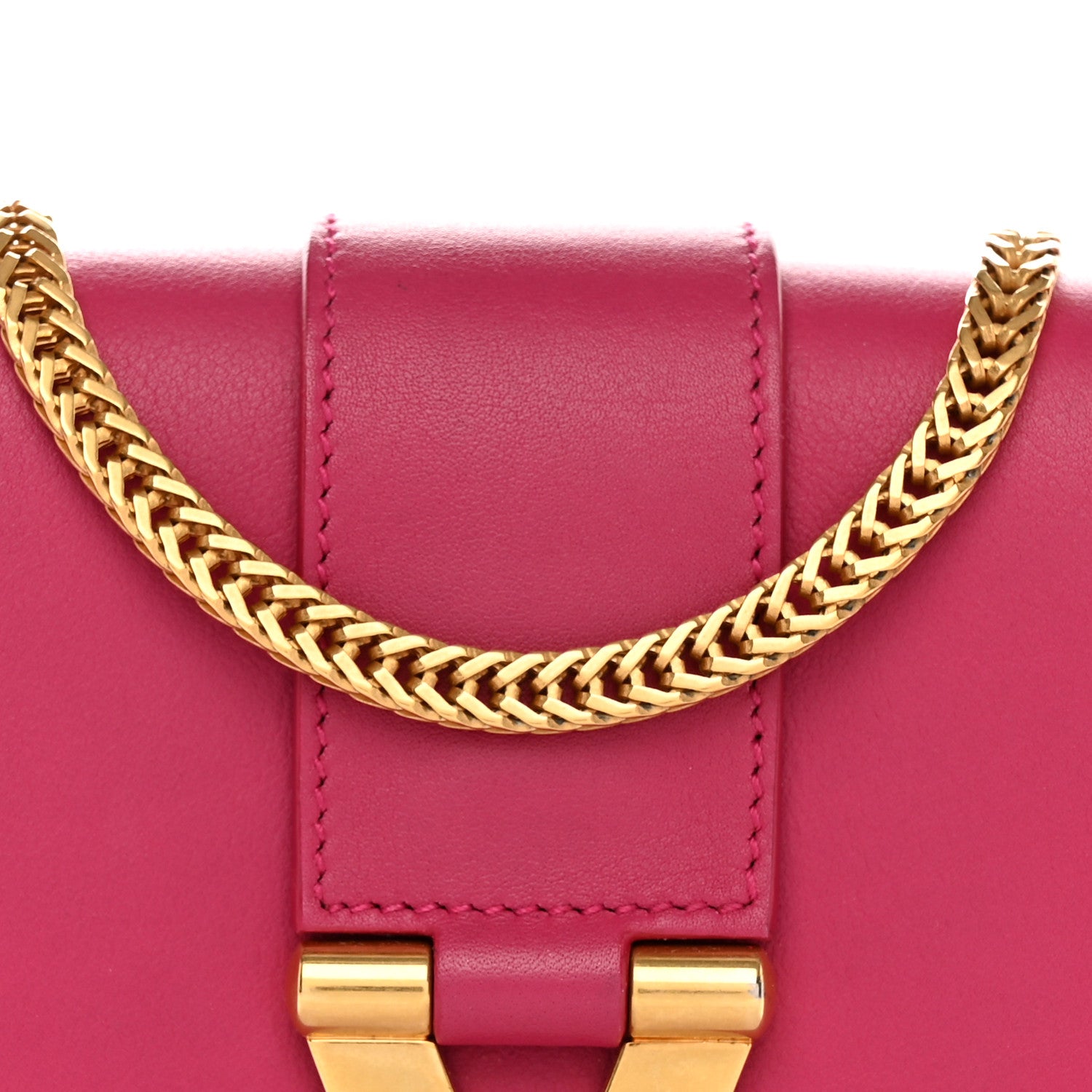 Saint Laurent Calfskin Small Classic Y Satchel Fuchsia 8 of 15