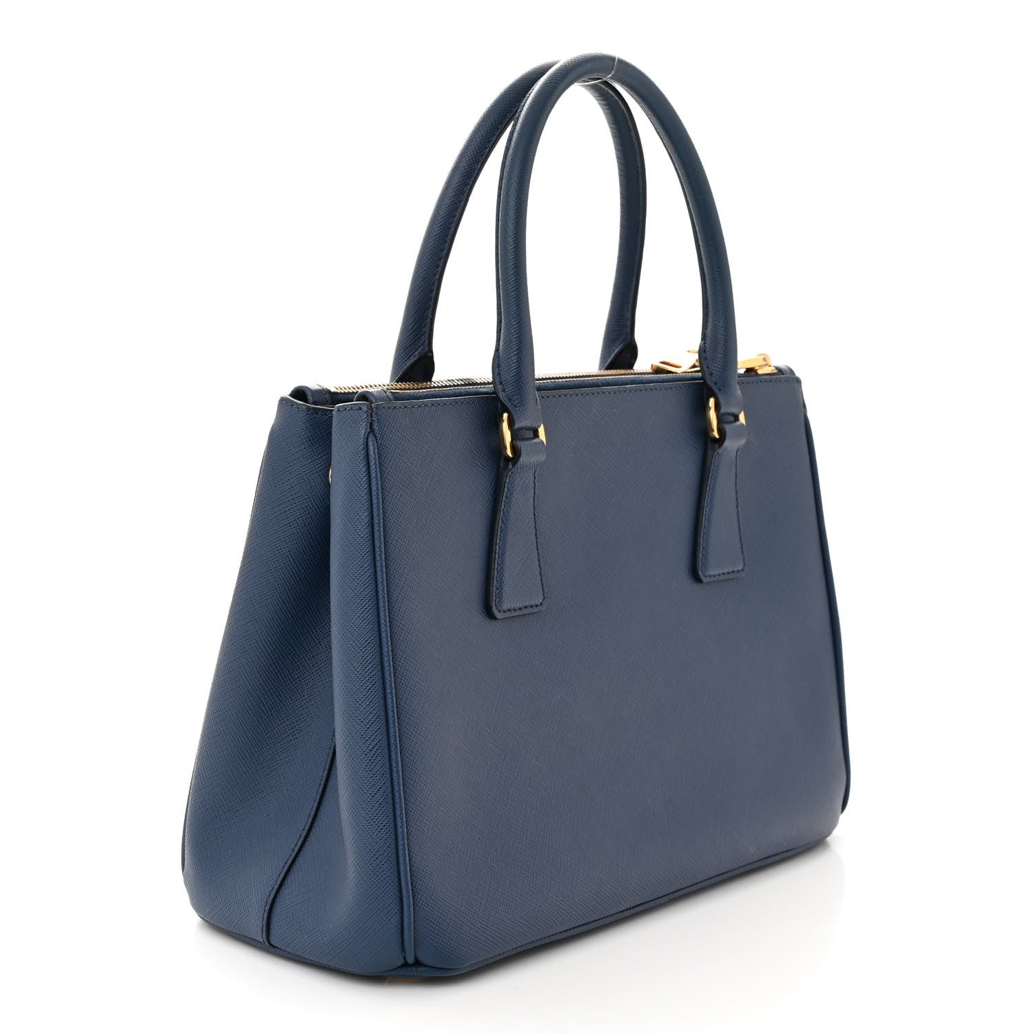 Prada Saffiano Small Galleria Double Zip Tote Bluette 3 of 13