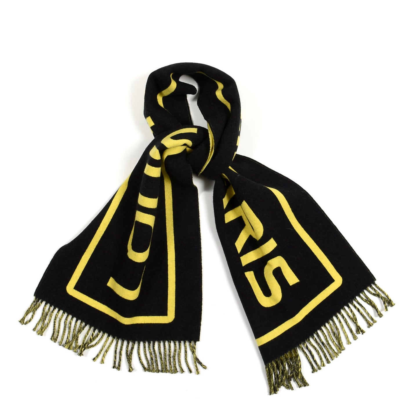 Wool Cashmere City Gravity Scarf Jaune Black