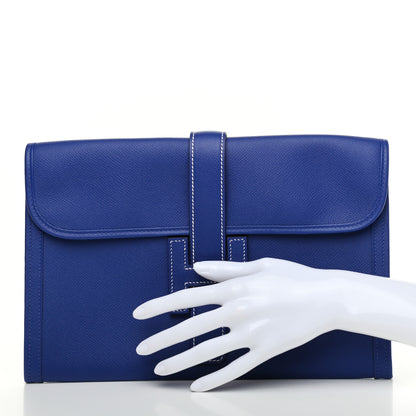 Hermes Epsom Jige PM Clutch Bleu Electrique 2 of 9