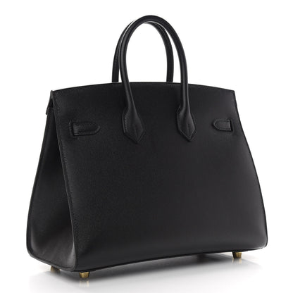 Hermes Madame Calfskin Birkin Sellier 25 Black 3 of 11