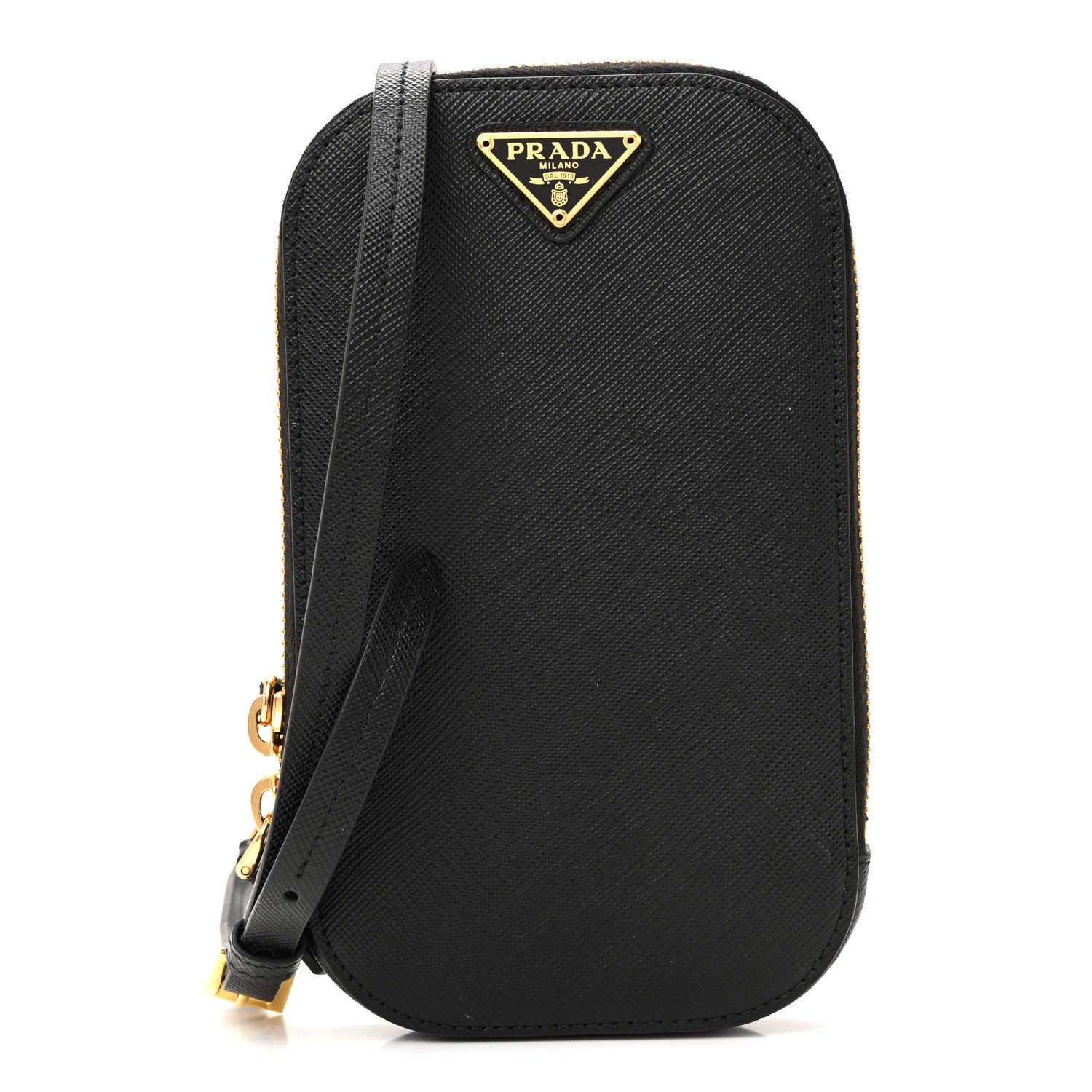 Prada Saffiano Triangle Mini Bag Black 3 of 35