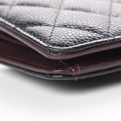 Chanel Caviar Quilted Yen Wallet Black 9 of 15