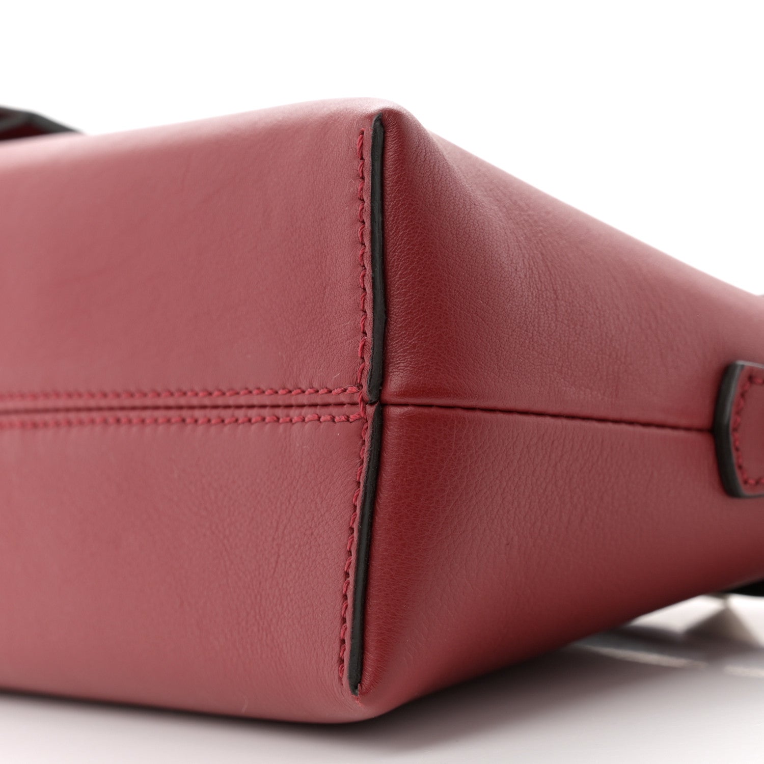 Fendi Vitello Dolce Mini By The Way Boston Bag Ciliegia 10 of 11