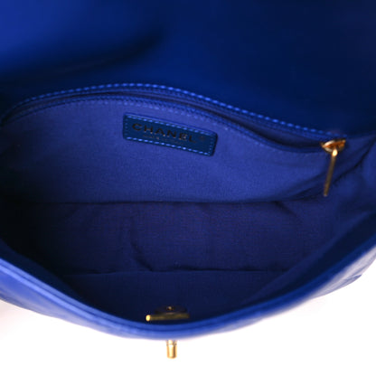 Chanel Lambskin Quilted Large CC Chain Flap Blue 5 of 10