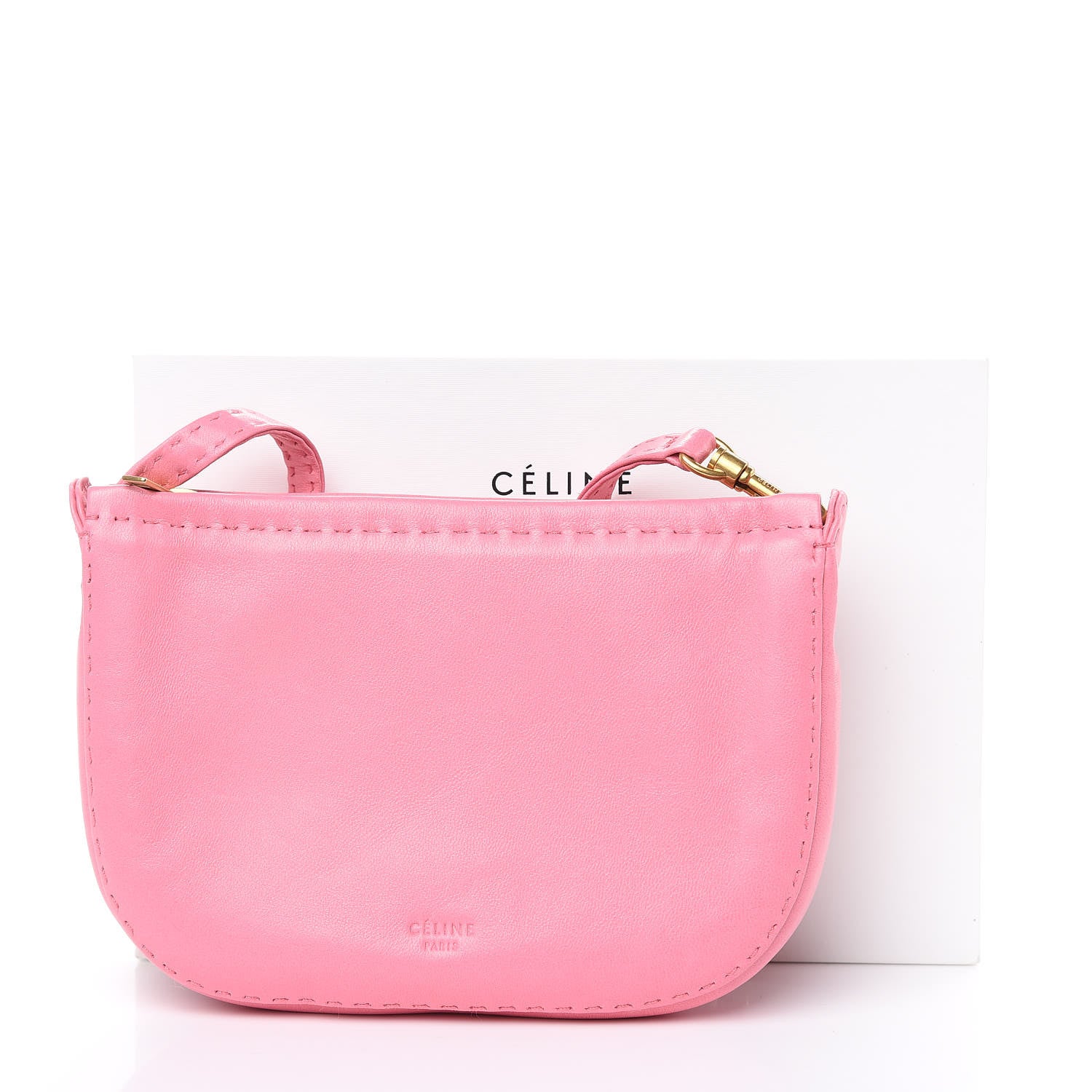Celine Soft Lambskin Mini Croissant Pouch Crossbody Bag Bubble 11 of 11