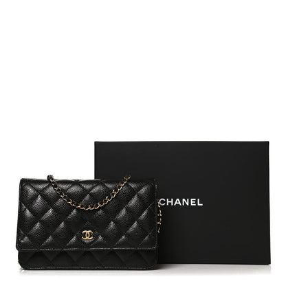 Chanel Caviar Quilted Wallet On Chain WOC Black 13 of 13