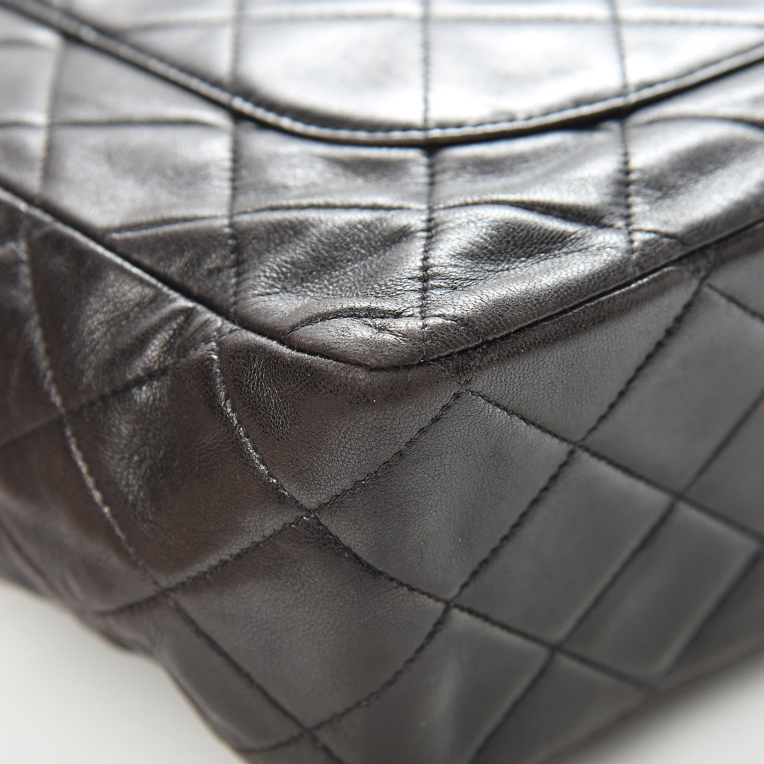 Chanel Lambskin Quilted Jumbo Single Flap Black 13 of 17