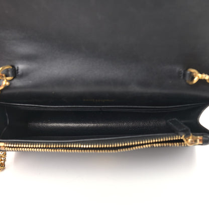 Saint Laurent Smooth Calfskin Classic Monogram Kate Tassel Chain Wallet Black 5 of 16