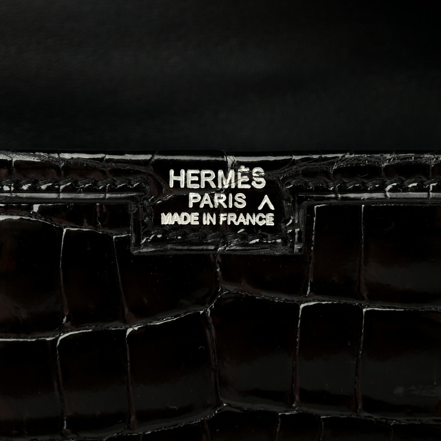 Hermes Shiny Porosus Crocodile Jige Elan 29 Clutch Black 6 of 7