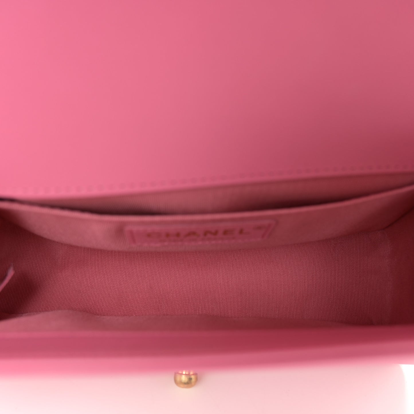 Calfskin Quilted Small Boy Flap Pink