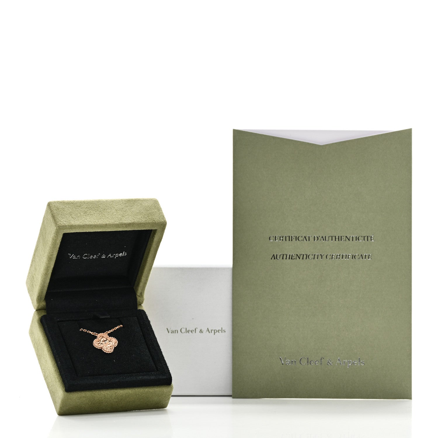 Van Cleef & Arpels 18K Rose Gold Vintage Alhambra Pendant Necklace 6 of 6