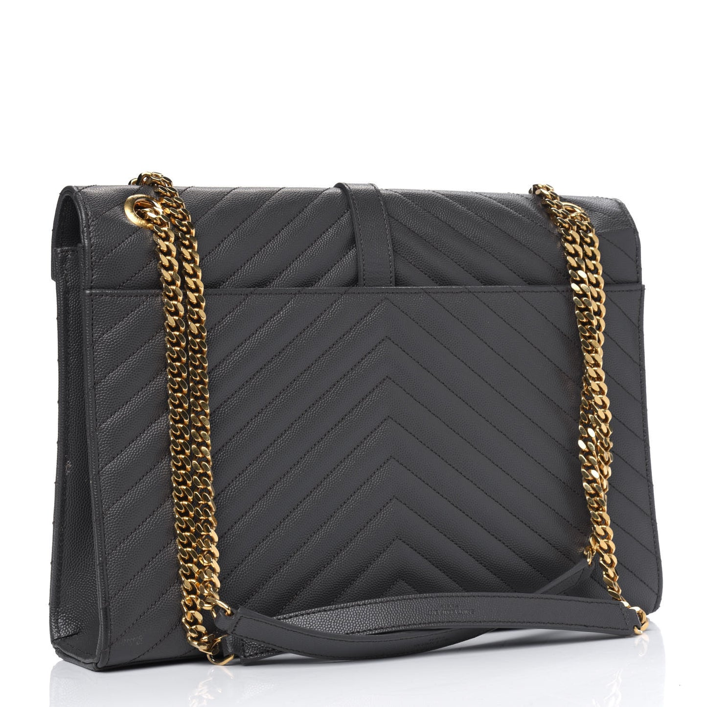 Grain De Poudre Matelasse Chevron Large Monogram Satchel Earth