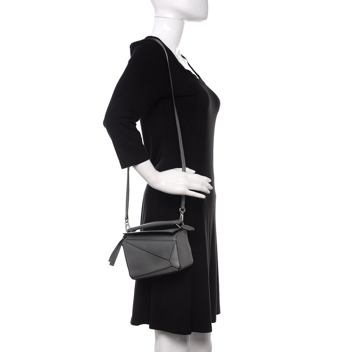 Calfskin Mini Puzzle Bag Gunmetal