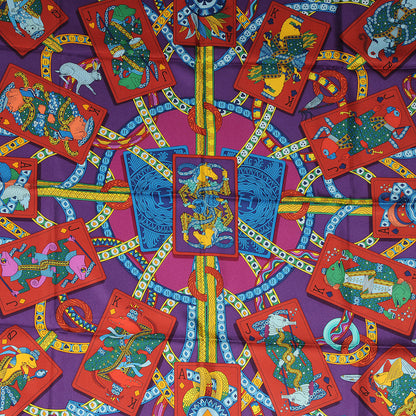 Hermes Silk Dame de Coeur A Vous L'Honneur Scarf 90 1 of 5