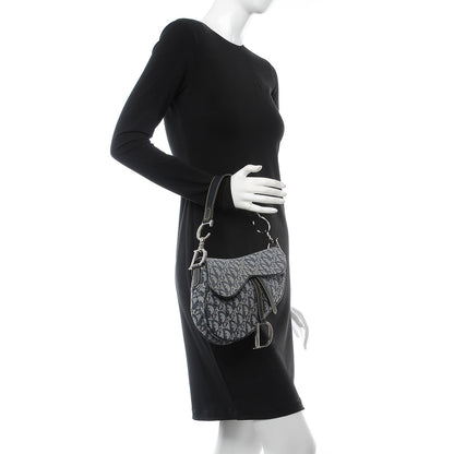 Christian Dior Monogram Saddle Bag Blue 2 of 7