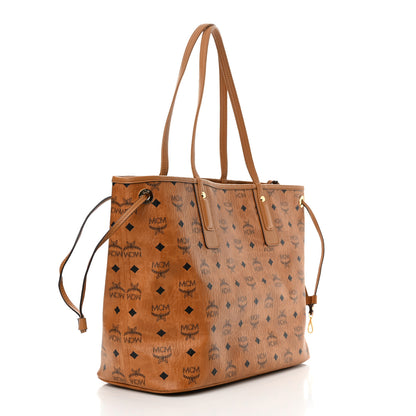 MCM Visetos Medium Liz Reversible Shopper Tote Cognac 7 of 18