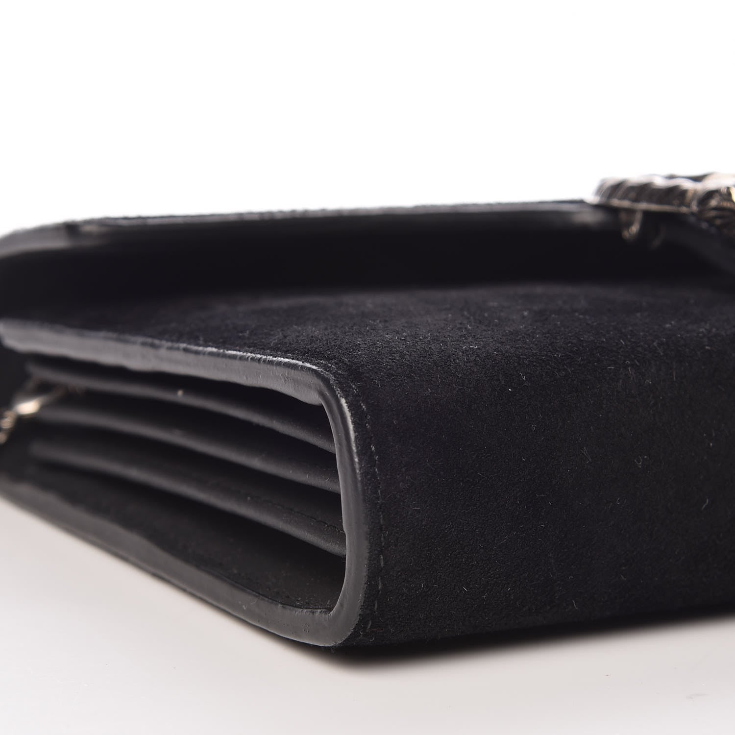 Gucci Suede Mini Dionysus Chain Wallet Black 8 of 9
