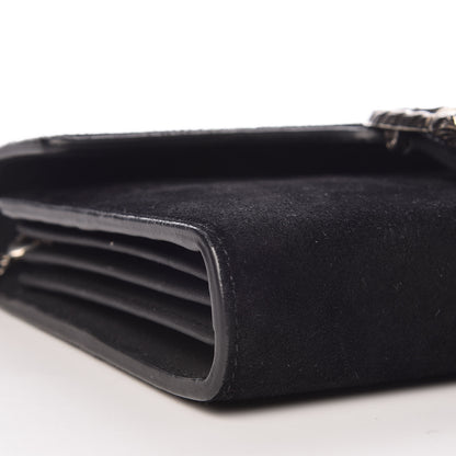 Gucci Suede Mini Dionysus Chain Wallet Black 8 of 9