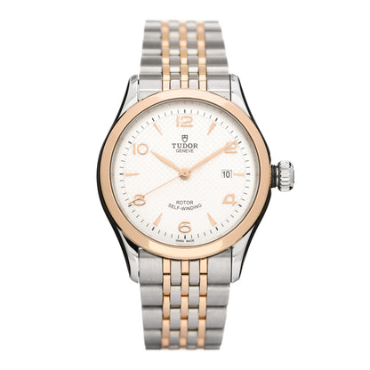 TUDOR Stainless Steel 18K Rose Gold 28mm 1926 Automatic Watch White 91351 1 of 5