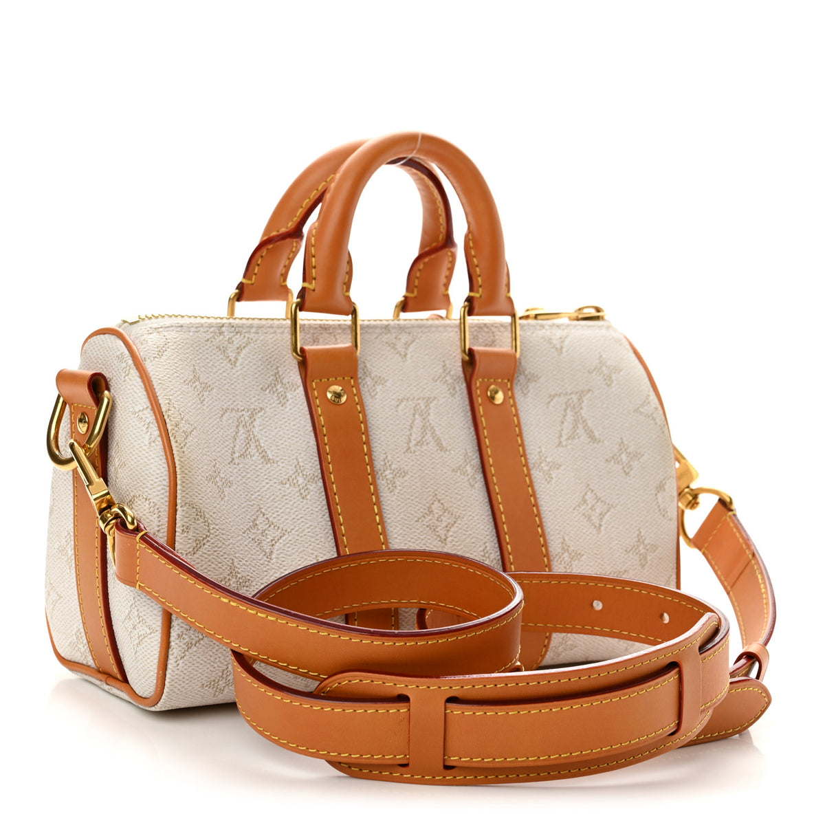 Monogram Heritage Keepall Bandouliere 25 Off White