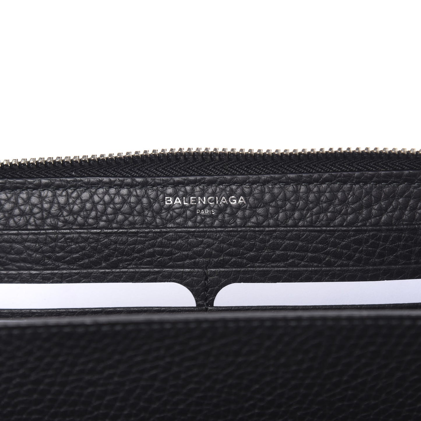 Veau Grana Perforated Blackout Hardware Continental Zip Around Wallet Black
