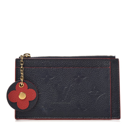 Louis Vuitton Empreinte Blooming Flowers Zipped Card Holder Marine Rouge 1 of 7