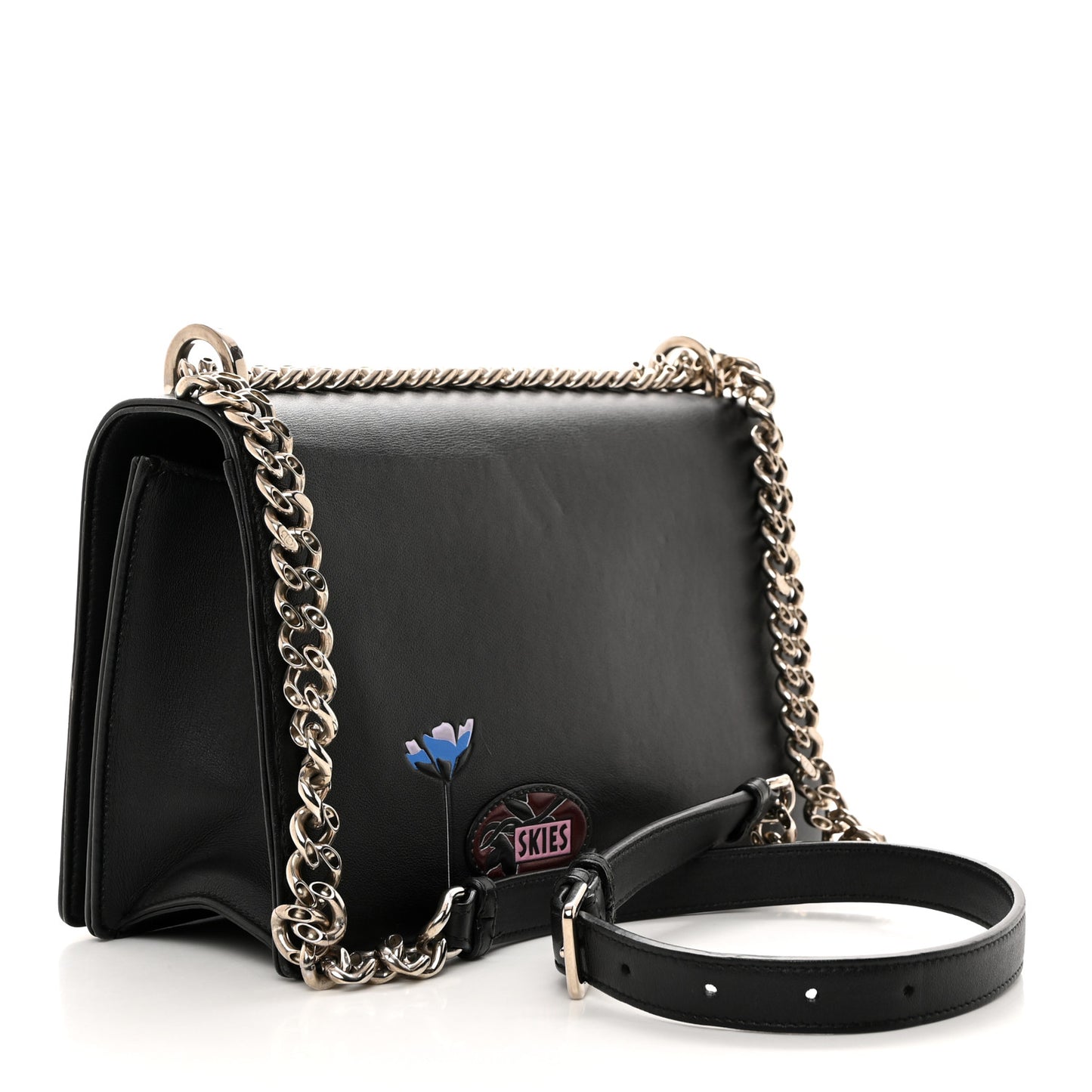 Calfskin Paradise Diorama Flap Bag Black