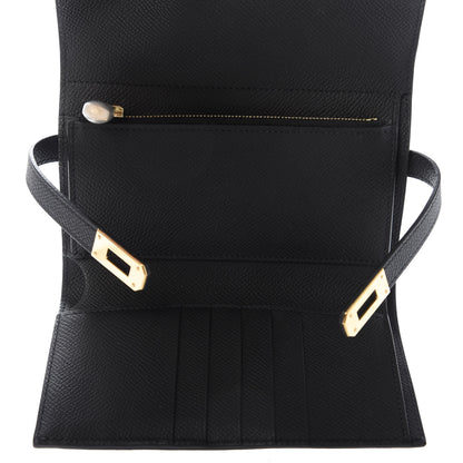 Hermes Epsom Medium Kelly Wallet Black 5 of 9