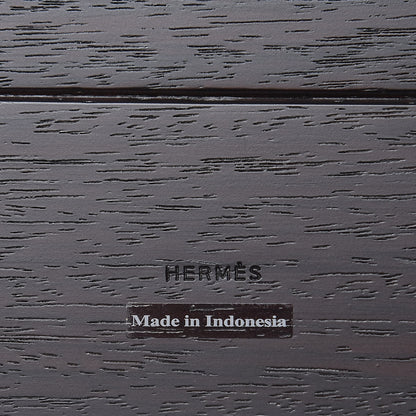 Hermes Mahogany Wood Smooth Taurillon Pleiade Mouse Pad Etoupe 4 of 4