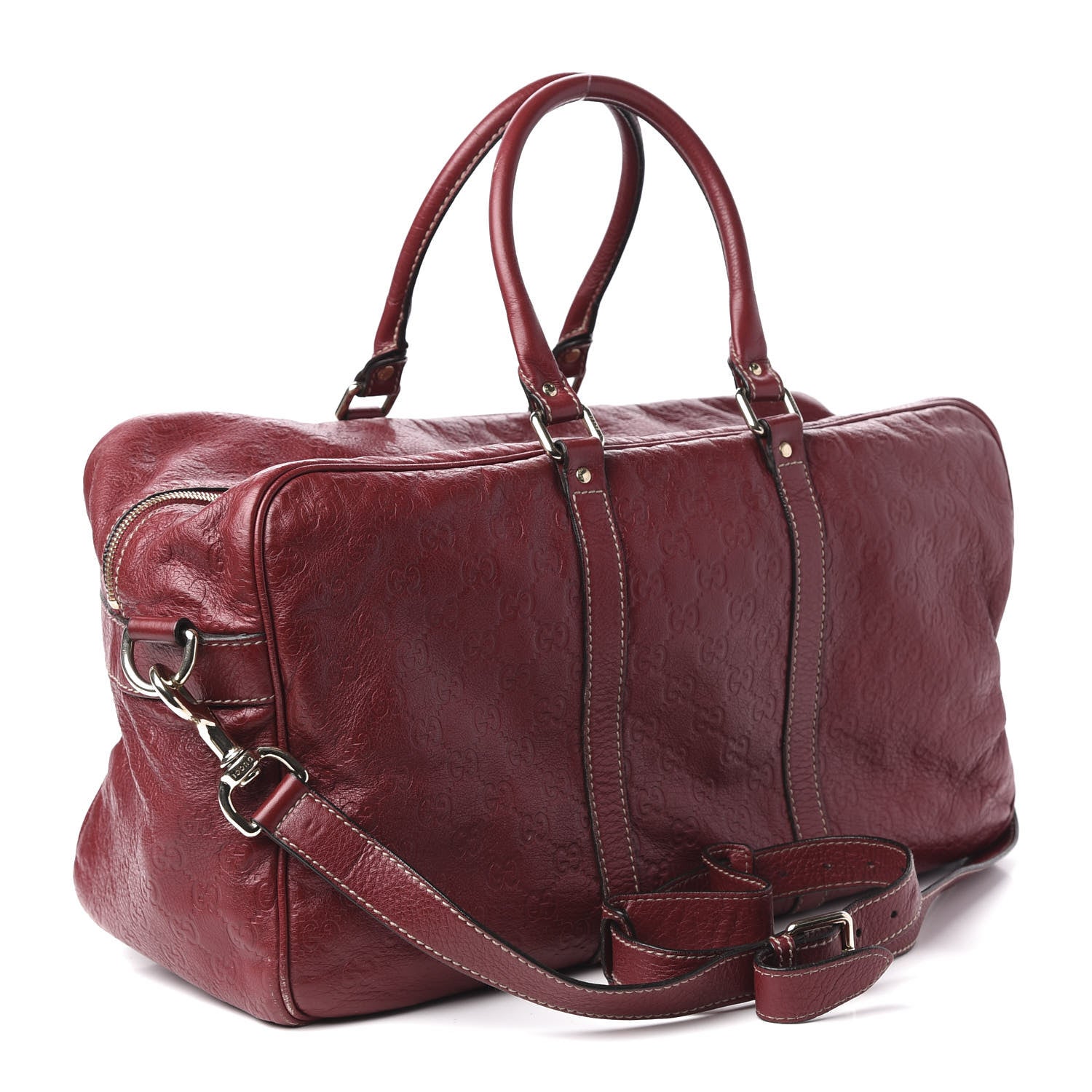 Gucci Guccissima Medium Carry On Duffle Red 3 of 10
