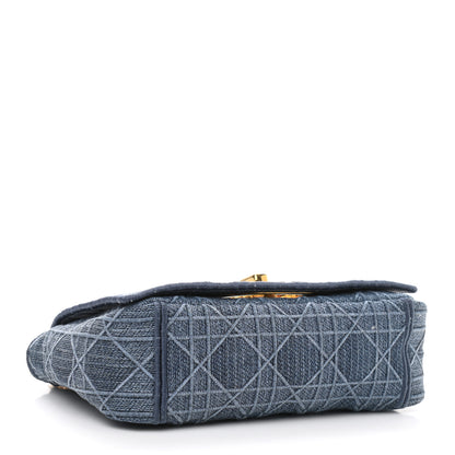 Christian Dior Denim Cannage Small Caro Bag Blue 4 of 9