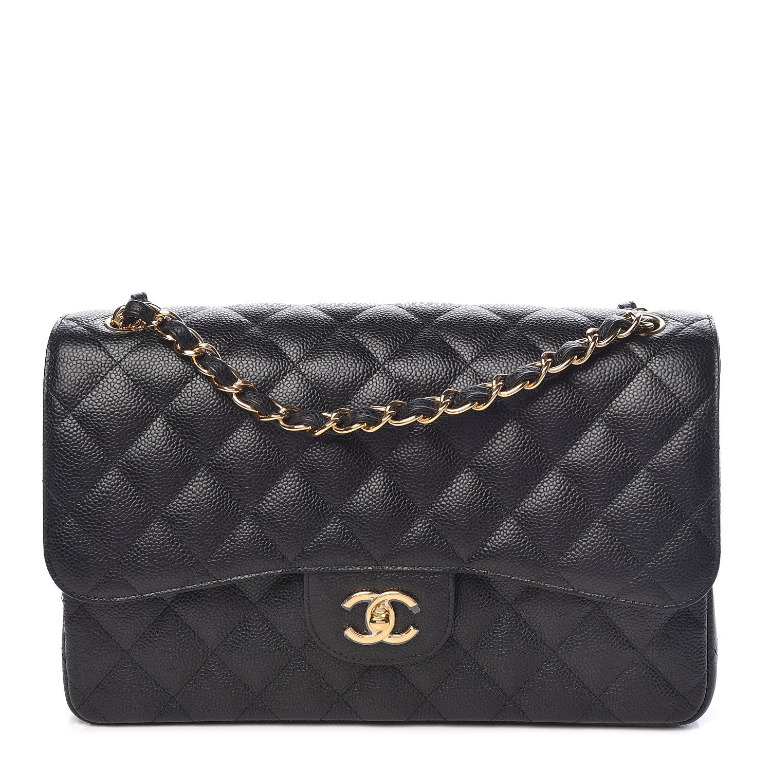 Chanel Caviar Quilted Jumbo Double Flap Black 1 of 11