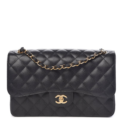 Chanel Caviar Quilted Jumbo Double Flap Black 1 of 11