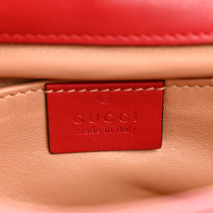 Gucci Nappa Pearl Studded Mini Queen Margaret Broadway Shoulder Bag Hibiscus Red 6 of 12