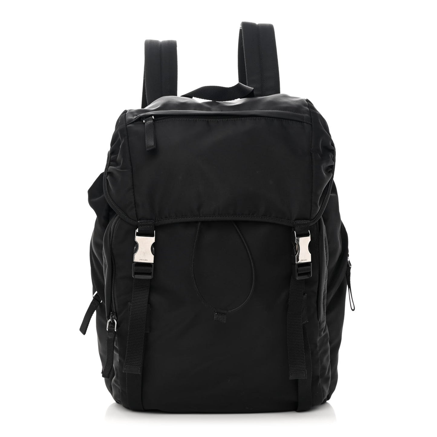 Tessuto Nylon Montagna Double Buckle Backpack Black
