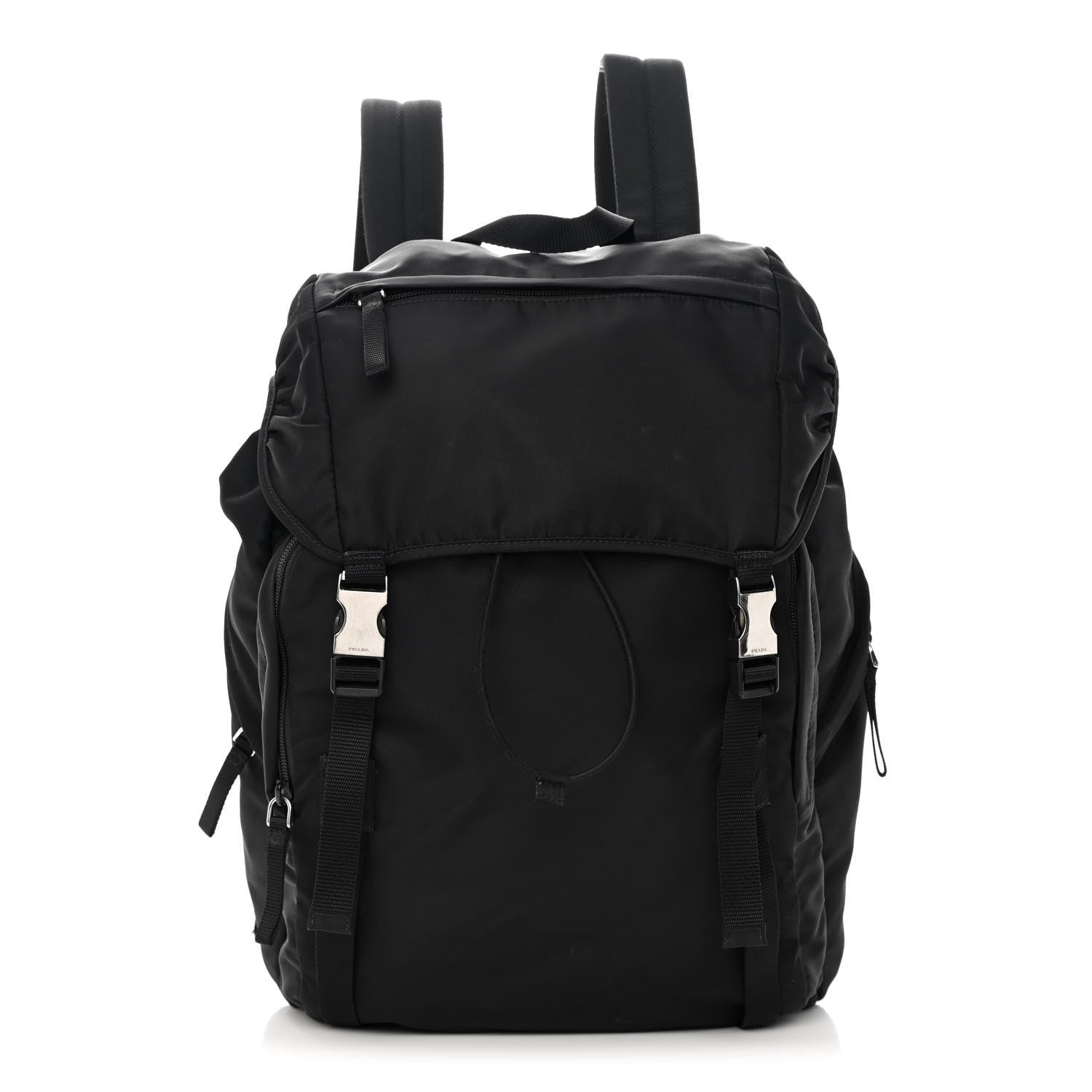 Prada Tessuto Nylon Montagna Double Buckle Backpack Black 1 of 12