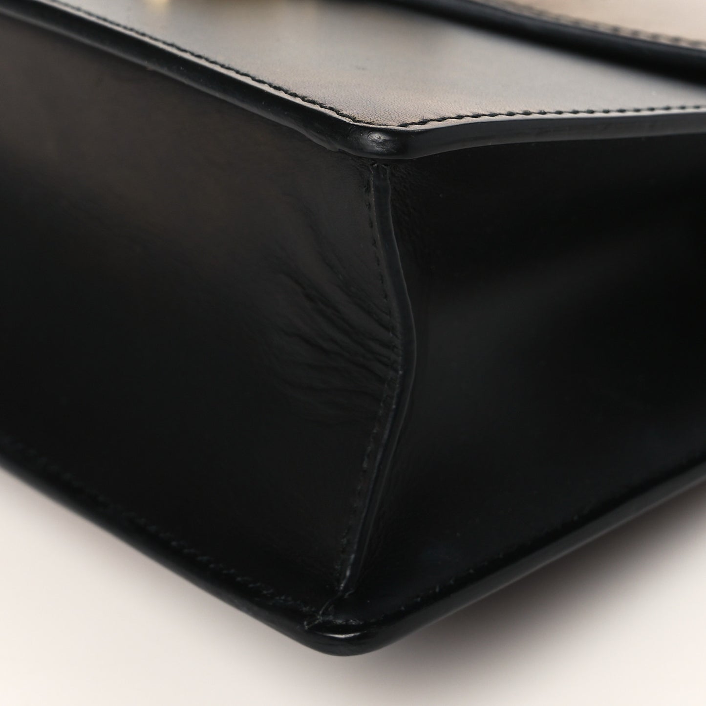 Calfskin Mini Sylvie Top Handle Bag Black