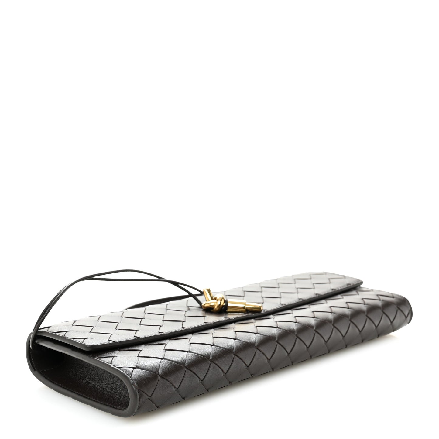 Nappa Intrecciato Long Andiamo Top Handle Clutch Fondant