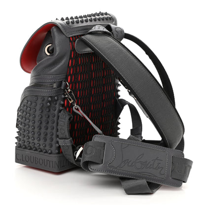 Christian Louboutin Calfskin Spiked Small Explorafunk Backpack Grey 4 of 9