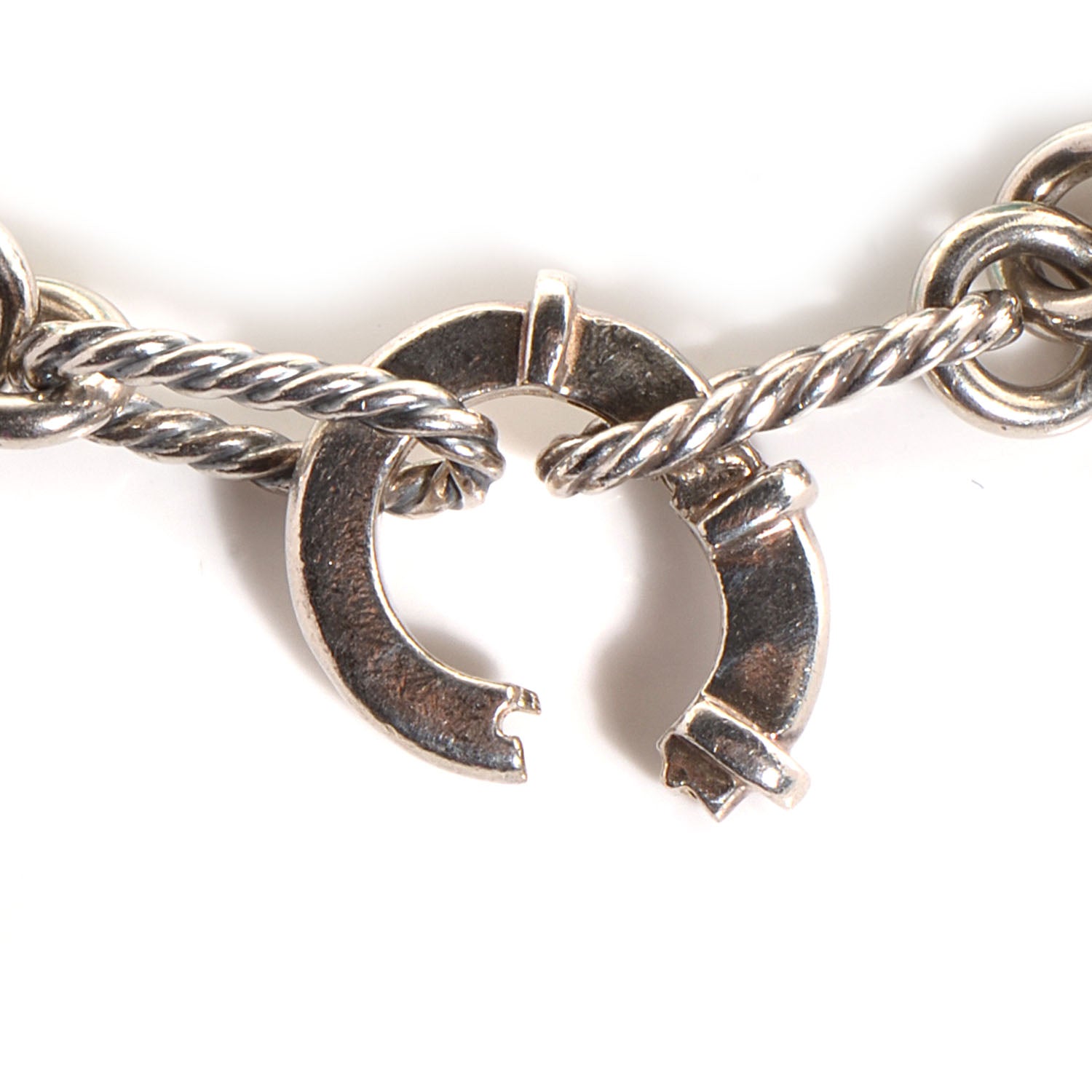 David Yurman Sterling Silver and 18k Gold Turquoise Figaro Bracelet 4 of 5