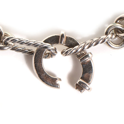 David Yurman Sterling Silver and 18k Gold Turquoise Figaro Bracelet 4 of 5
