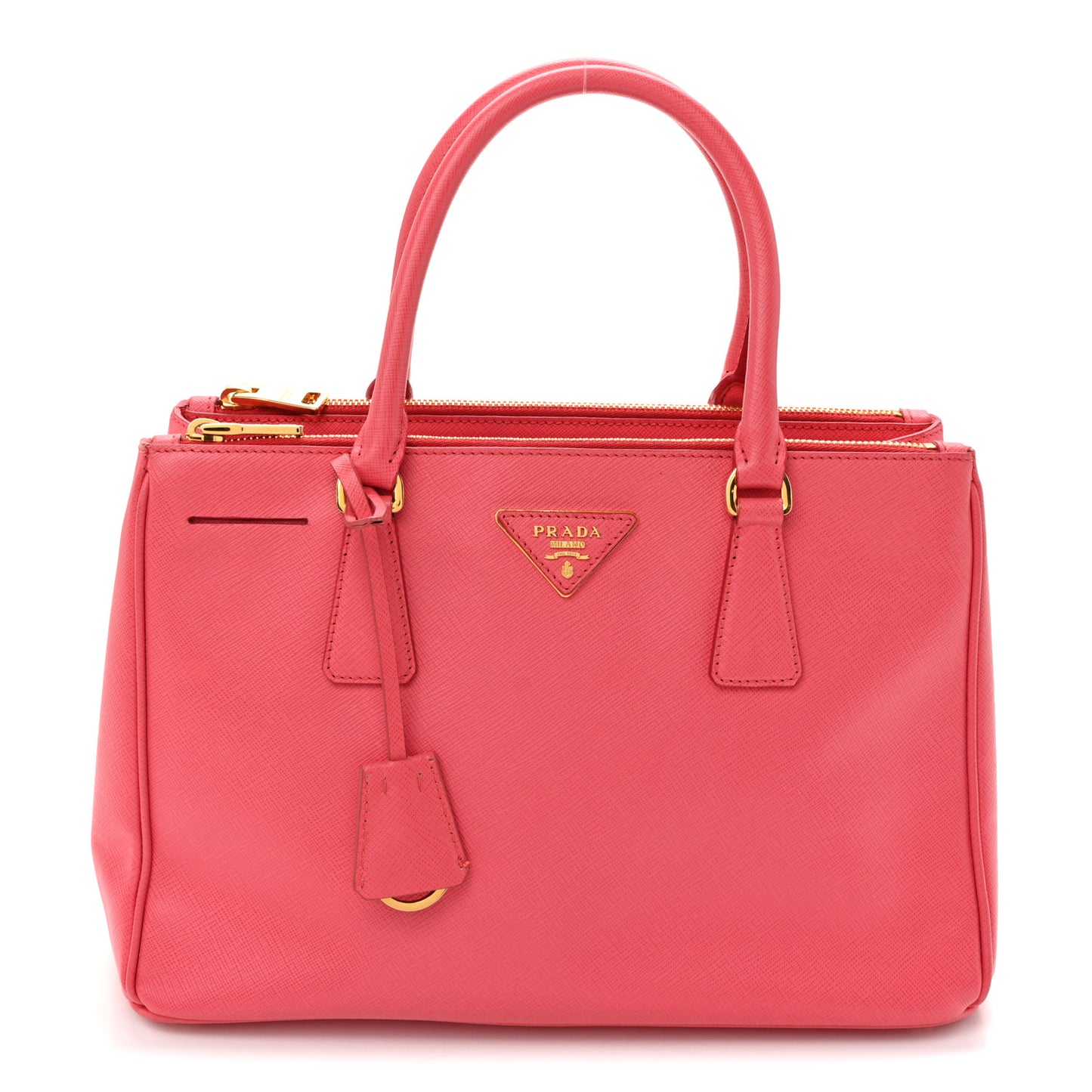 Saffiano Small Galleria Double Zip Tote Peonia