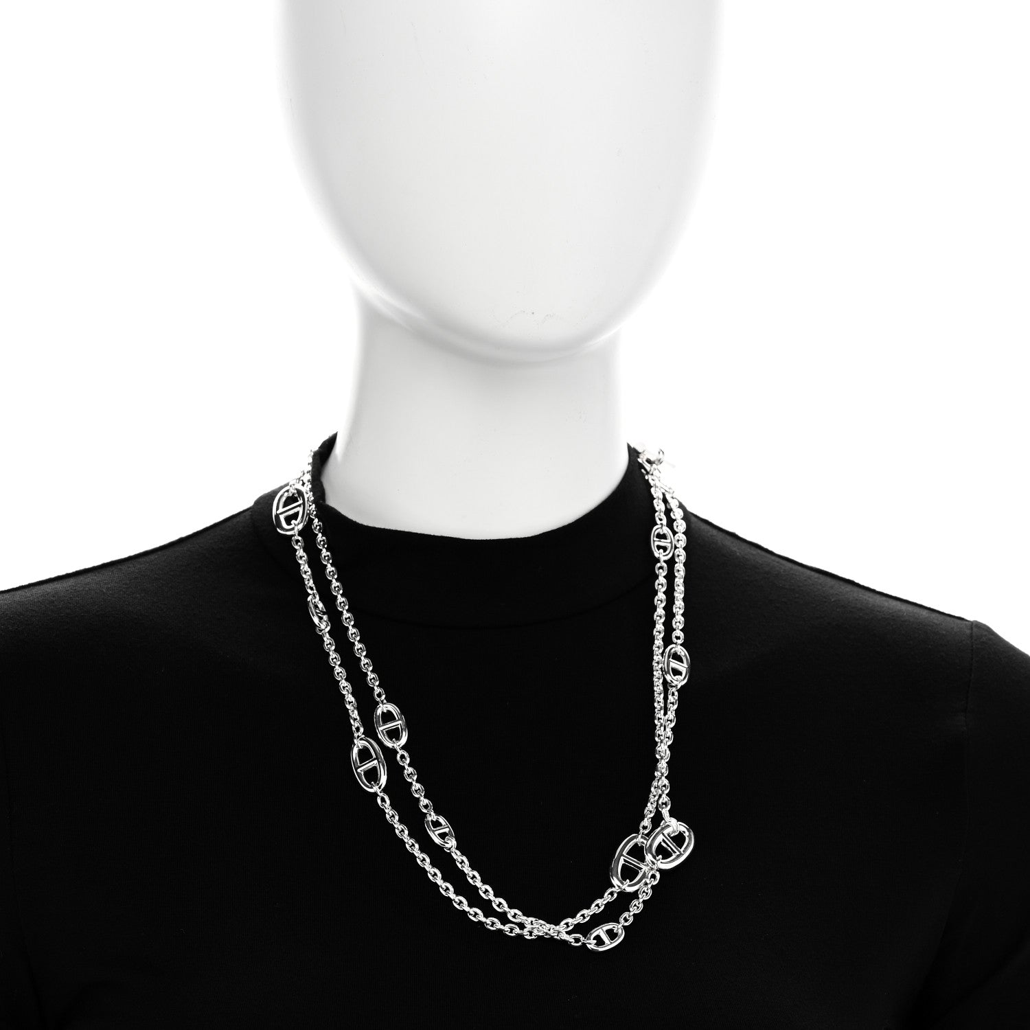 Hermes Sterling Silver Farandole Necklace 160 2 of 6