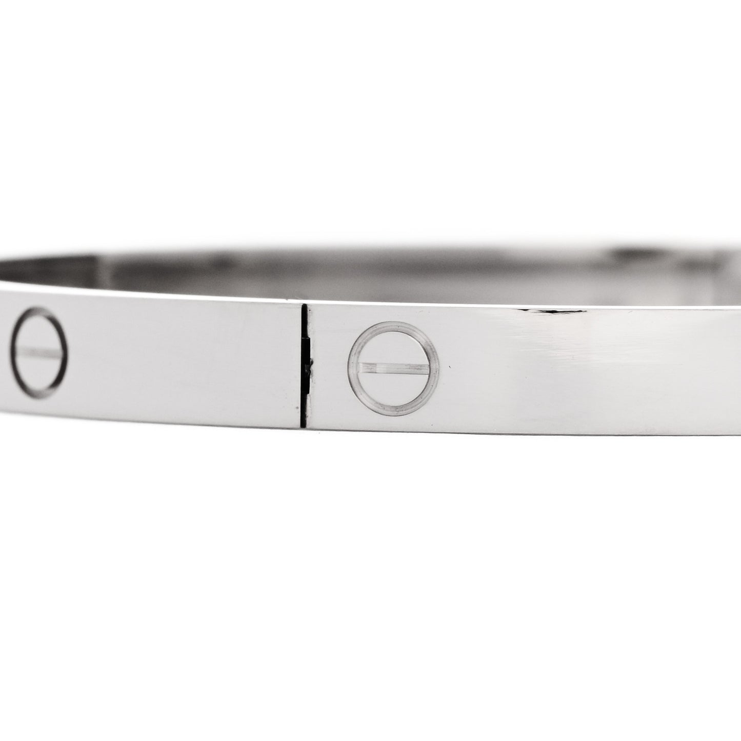 18K White Gold LOVE Single Screw Bracelet 19