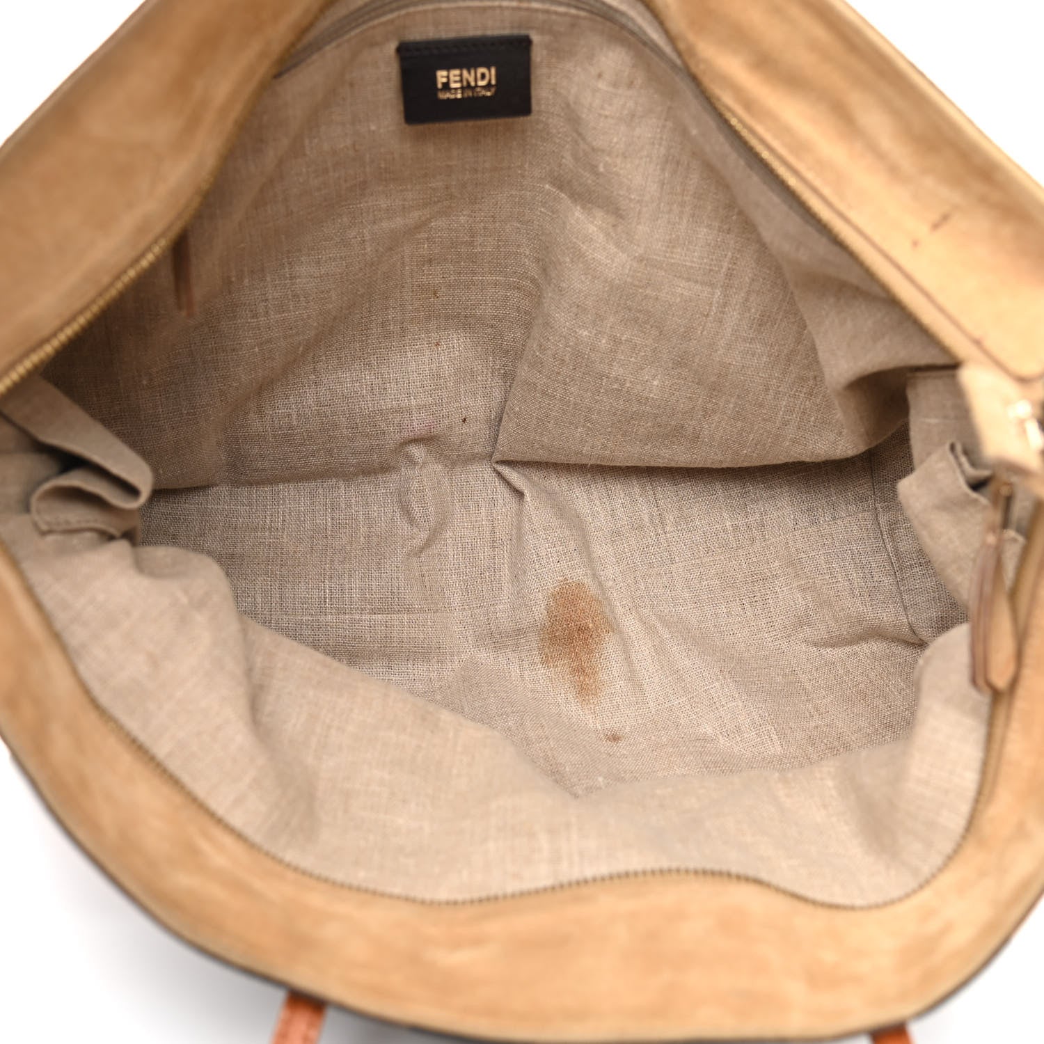 Fendi Pequin Cuoio Vegetale Medium Roll Tote Tobacco Cuoio Miele 4 of 12