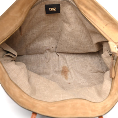 Fendi Pequin Cuoio Vegetale Medium Roll Tote Tobacco Cuoio Miele 4 of 12