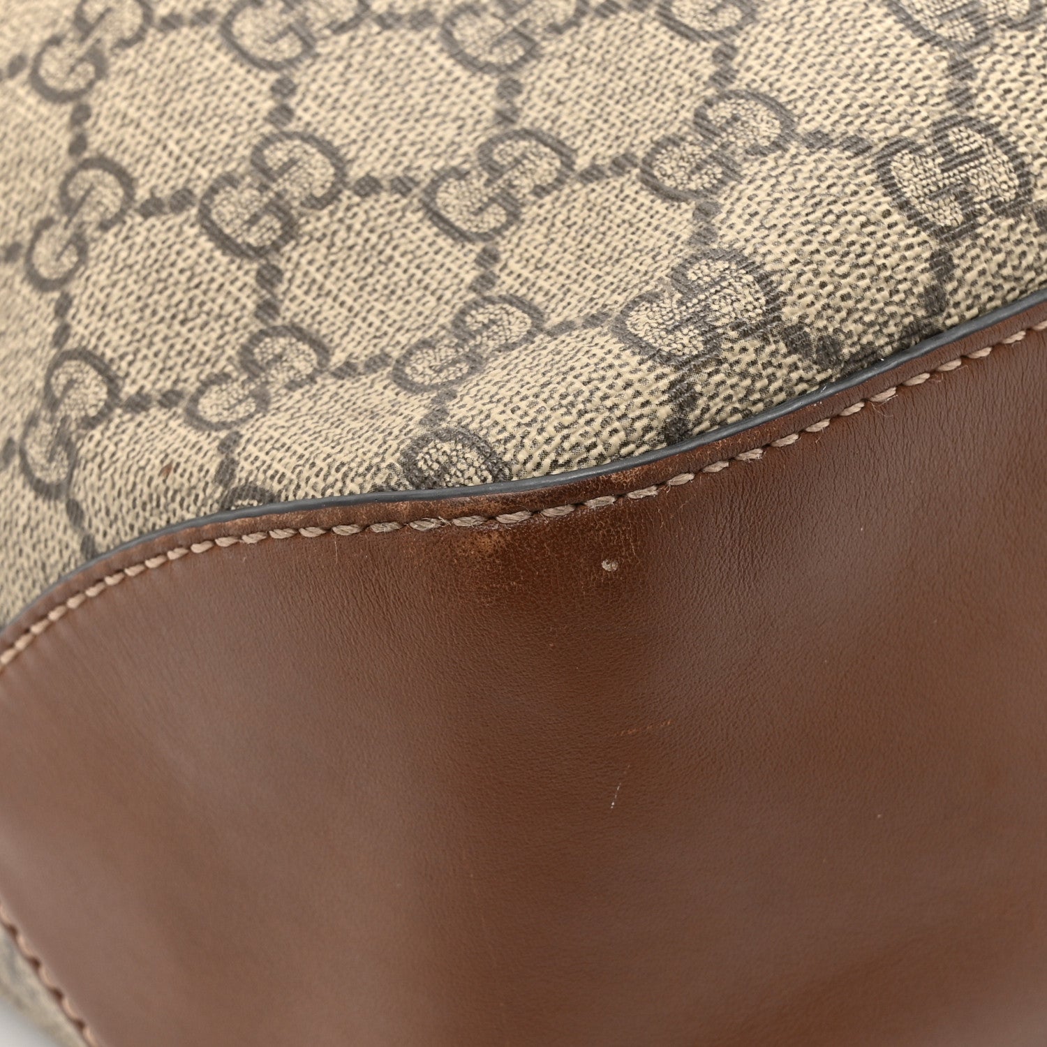 Gucci GG Supreme Monogram Large Linea A Hobo Light Brown 13 of 18
